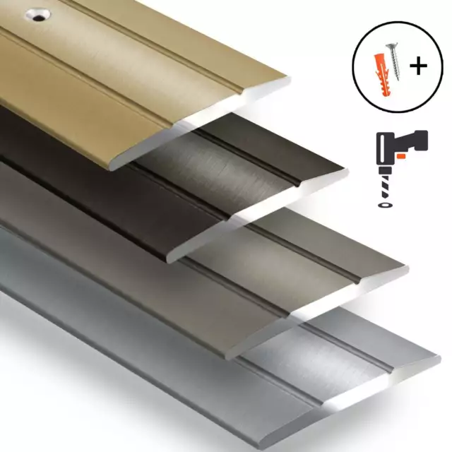 Aluminio Perfil de Transición Firm Forma C Perforado Tira Cubierta Zum Tornillos