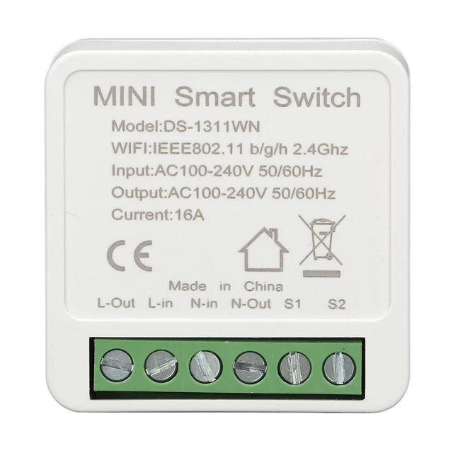 WiFi Switch Portable 16A Smart Power Switch APP Voice Control Miniature Remot GG