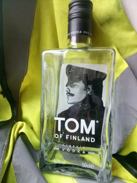 Tom of Finland Empty 500 ml. Vodka Bottle , A talking  point novelty decanter.