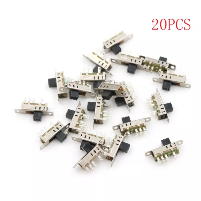 20pcs SS23E04 Double Toggle Switch 8 Pins DP3T Handle Length 5mm Slide Swit'mj