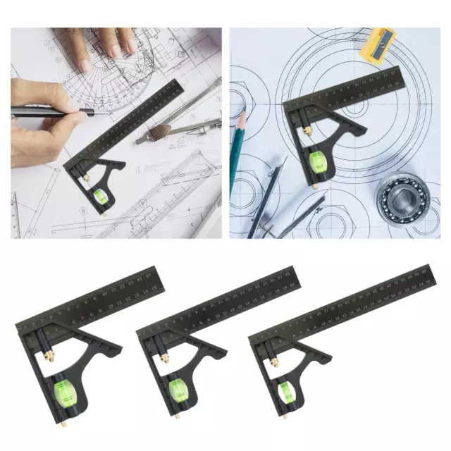 Adjustable Carpenters Square Angle Measurements Right Protractor Square