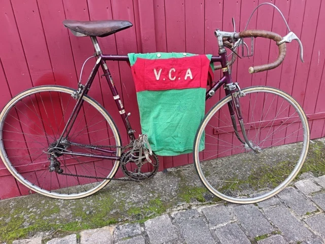 Vélo De Course Ancien JB LOUVET 1915 - Cadre Acier Noir - Roues 700 - Vintage TDF - Occasion