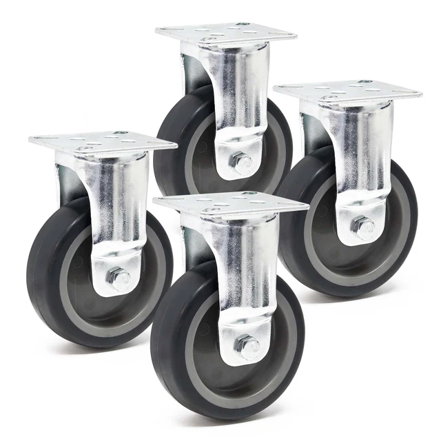 H&S Ruote Per Mobili - Set Di 4, 50mm, Con Freni, Per Carichi Fino A 200kg - Foto 8