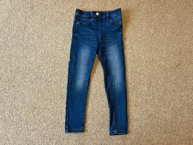 NEXT Girls Dark Blue Stretch Jeggings - Age 7 Years