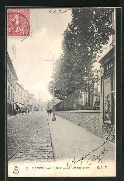 CPA Maisons-Alfort, La Grande Rue 1906