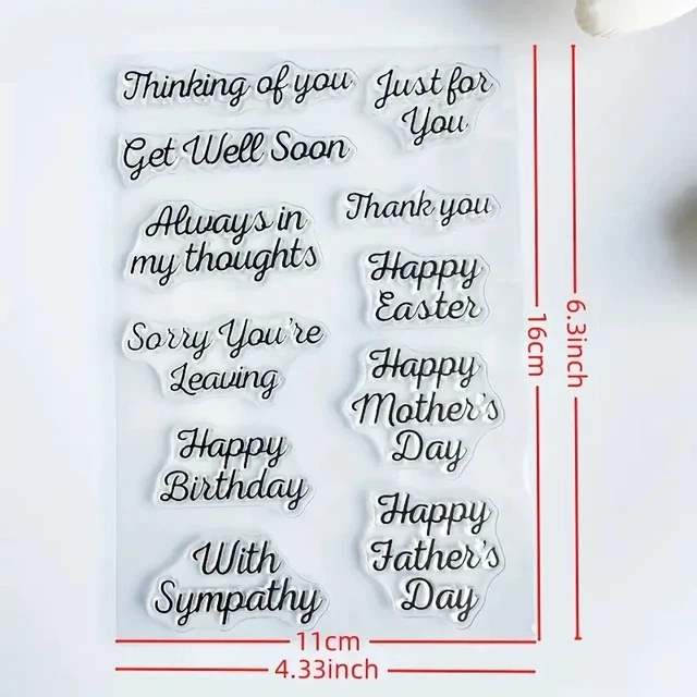 Friends Sentiment Words Silicon Transparent Stamp Seal Card Making UK stocked