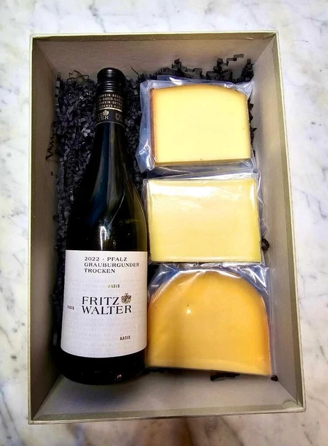Exklusiver Präsentkorb ,,Gourmet-Duo'', Geschenkkorb mit Wein & Käse
