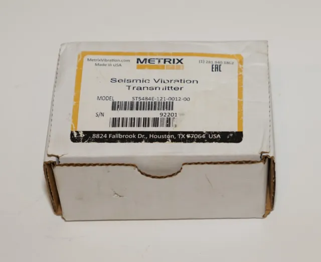 Metrix St5484E-121-0012-00 Seismic Vibration Sensor Signal Condition Transmitter