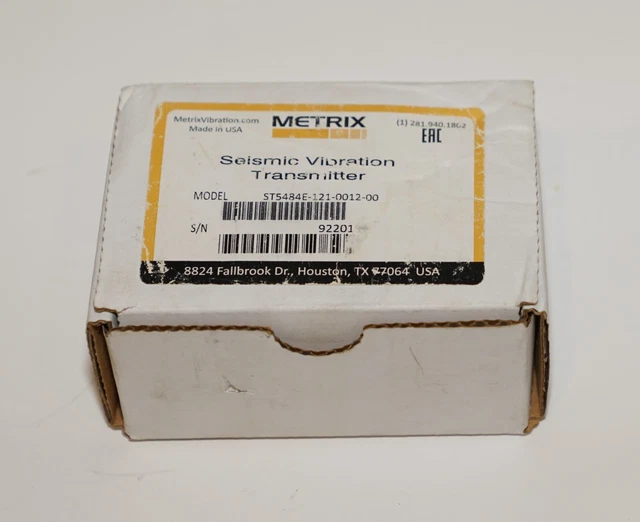 Metrix St5484E-121-0012-00 Seismic Vibration Sensor Signal Condition Transmitter
