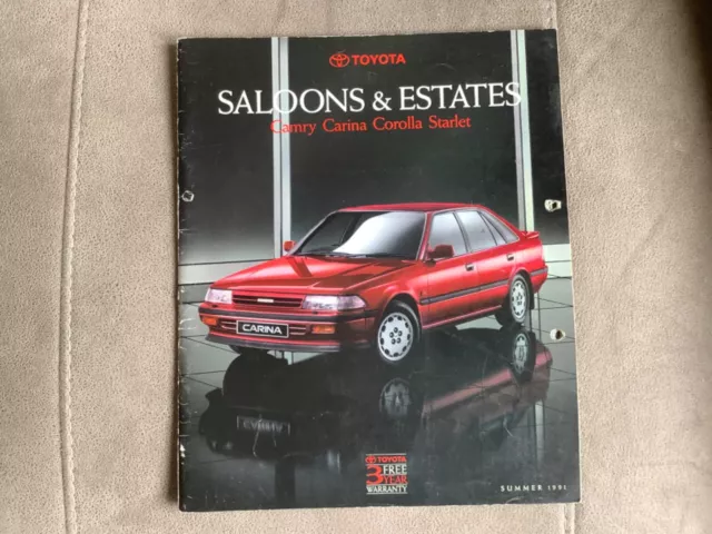 Toyota Camry Carina Corolla Starlet oversize 43-page glossy sales brochure 1991