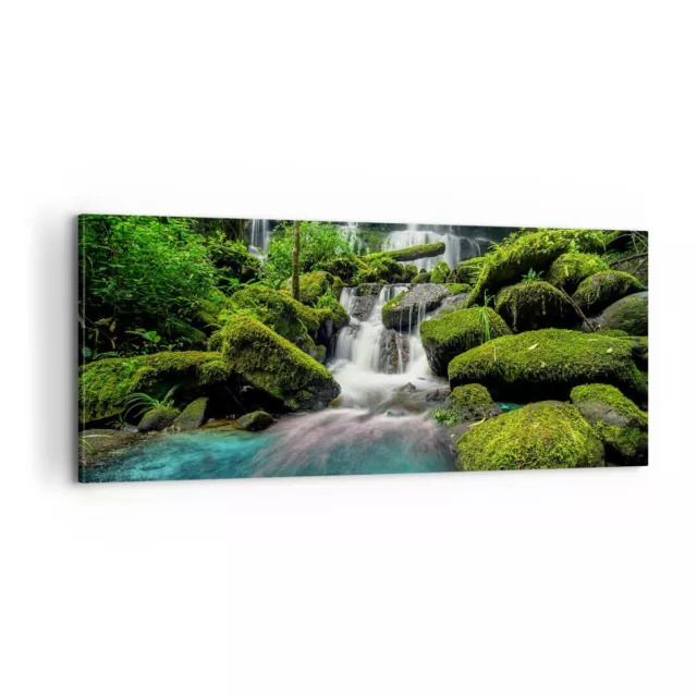 Quadro su Tela 100x40cm parco cascata acqua Stampe Immagini Quadri Murale