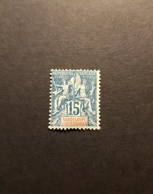Timbre France Colonie Guadeloupe N°32 Neuf * Mh 1892 Cote 23,00€