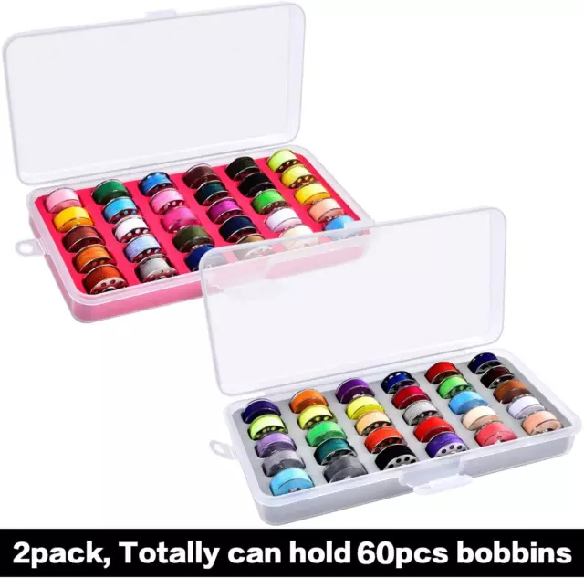 Bobbin Holder Storage Case Sewing Box Thread Organizer Holds 60Pcs Bobbins New 3