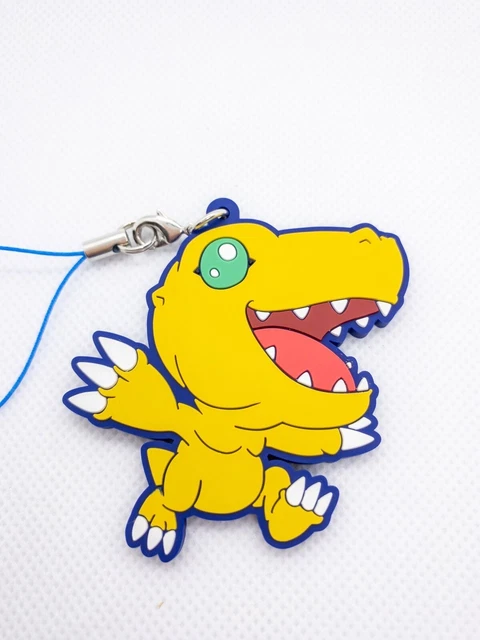 Digimon Portachiavi Cell Phone Strap Agumon 6 Cm In Gomma Anime Manga