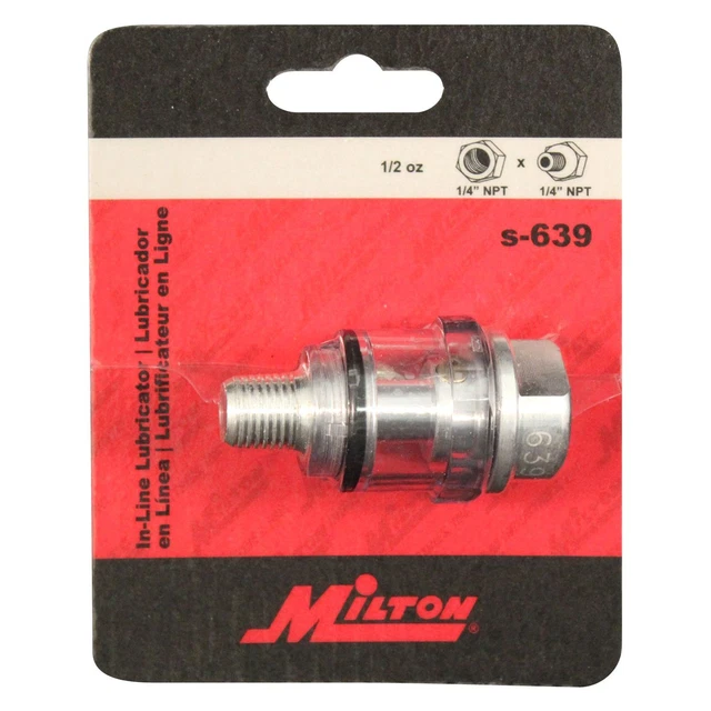 Milton 1/4" x 1/4" 0.5 oz. In Line Air Line Lubricator