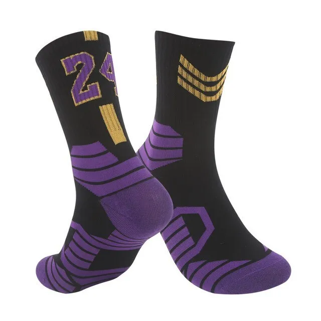 LAKERS retro basketball team sport style socks [Kobe]