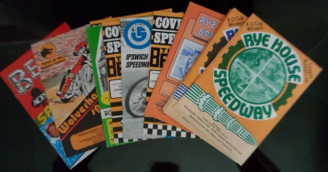12 x ASSORTED 1980s SPEEDWAY PROGRAMMES - RYE HOUSE, COVENTRY, IPSWICH.