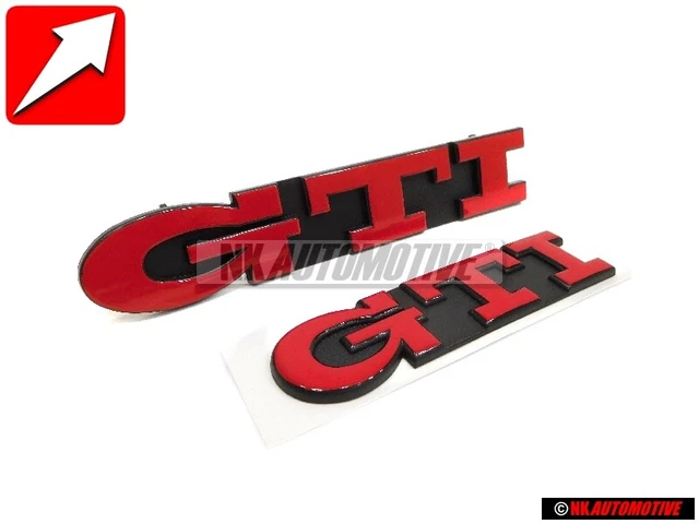 SET For VW Golf MK3 GTI Front Grill & Rear Boot Badge Emblem Red