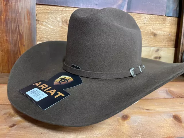 Ariat Men's Wool Cowboy Hat 2X Chocolate -A752-0047