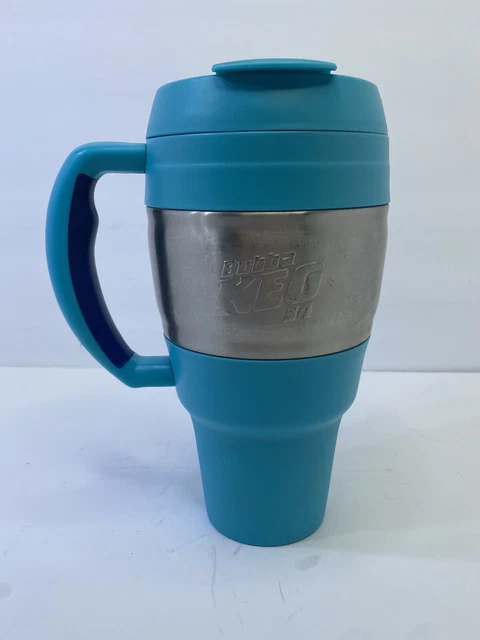 Bubba Keg 34 oz - Insulated Blue Travel Mug w Chrome + Flip-Top Lid 2