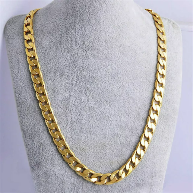 NEW 14K Solid Yellow Gold Cuban Link Chain Necklace 18"- 24" Men's Women 6mm