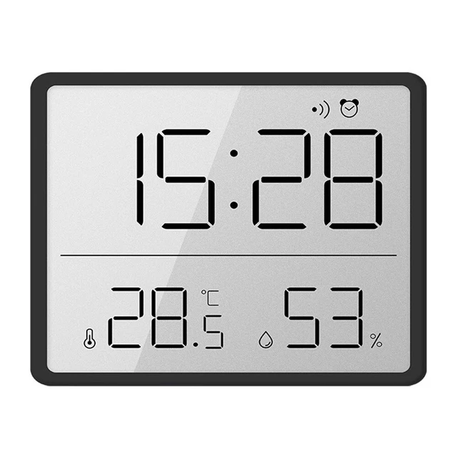 Orologio Termometro Monitor Umidità °C/°F Commutazione 12/24 Ore Nuovissimo