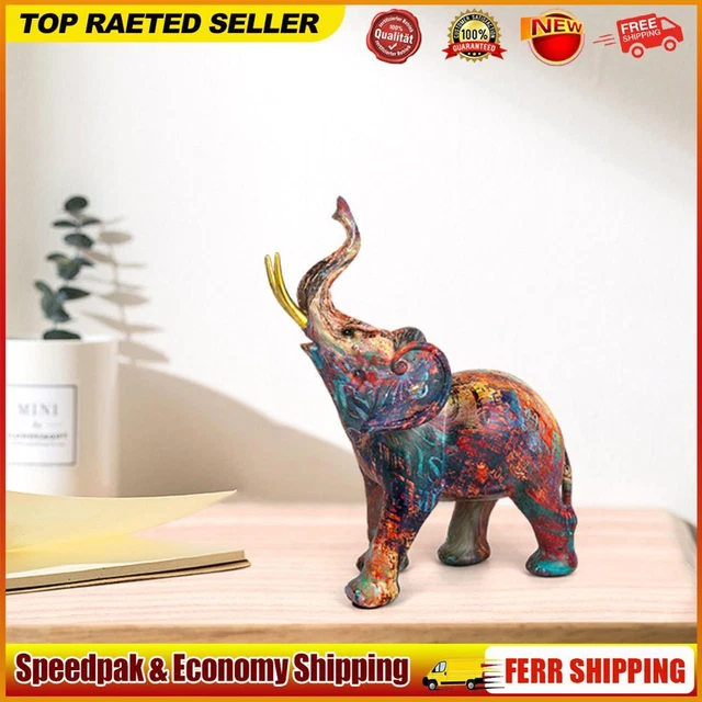 Resin Doodle Elephant Sculpture Holiday Gift Graffiti Home Decor for Living Room