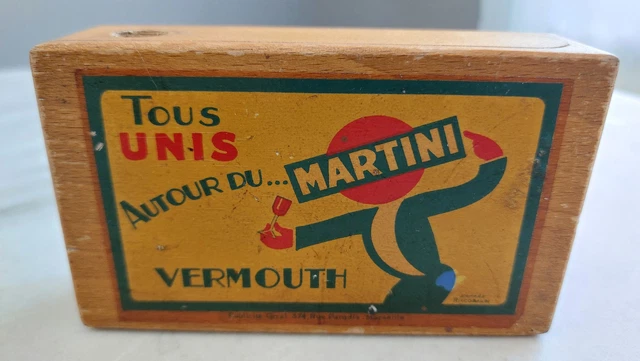 Ancienne Boîte Publicitaire En Bois SUZE – Contenait Des Cartes à Jouer – Déco Vintage