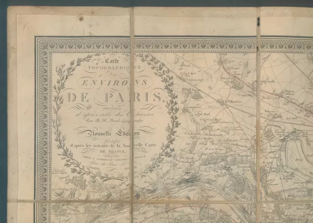 Carte topographique des environs de PARIS 1870 - Andriveau & Goujon éditeurs...