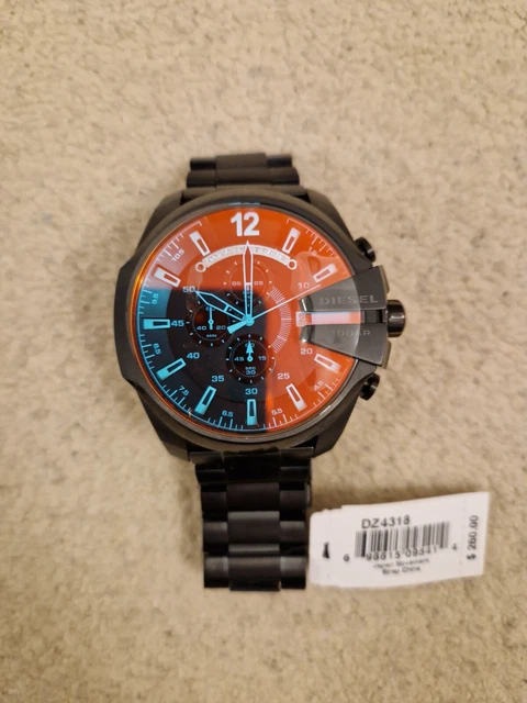 DIESEL DZ4318 MEGA Chief Stainless Steel Watch Black £75.00 - PicClick UK
