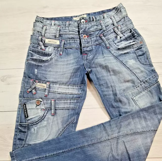 Geile Extravagante Cipo & Baxx Herren Denim Jeans Hose Streetwear Retro W31 L34