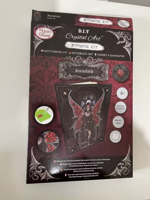 Craft Buddy Crystal Art Diamond Painting Notebook Kit Aracnafaria Brand New