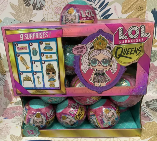 💞 LOL Surprise Ball Toys Queens Kids Dolls CASE BOX - PACK OF 12 BALL🆕SEALED‼️