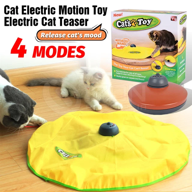 Electronic Kitten Cat Meow Toy  Mouse Chase Interactive Rotating