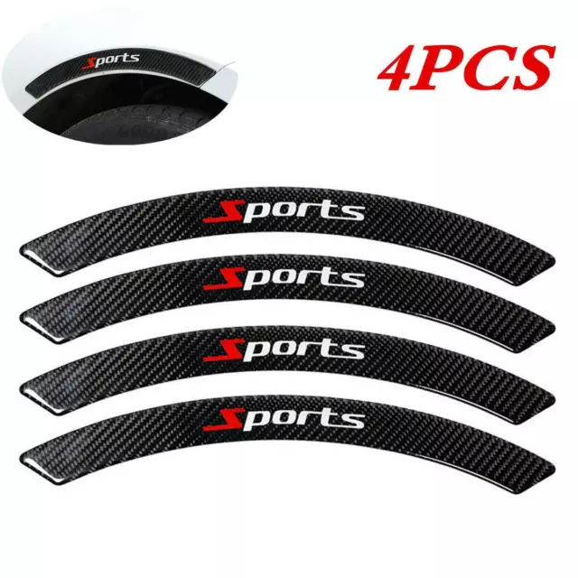 Car Wheel Eyebrow Arch Lip Fender PVC Glue Stickers Carbon Fiber Protect Strip
