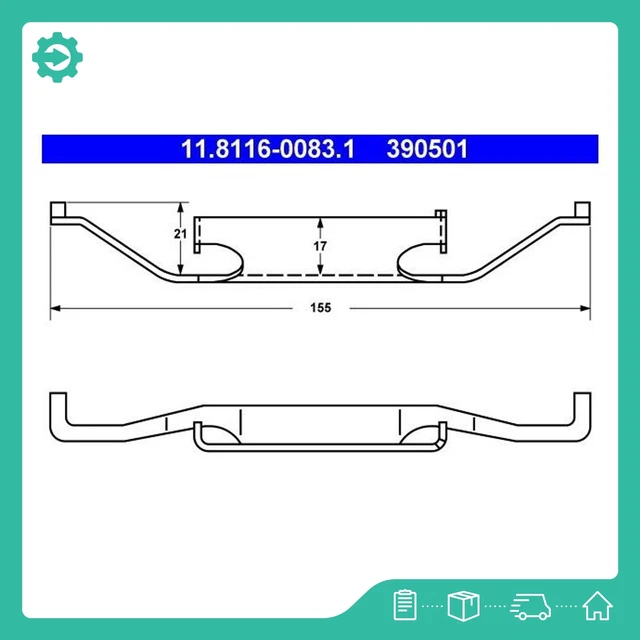 Brake Caliper Spring For Bmw Ate 11.8116-0083.1