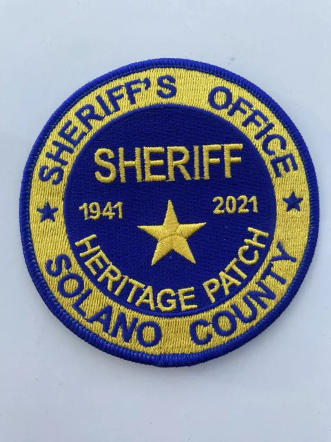 Solano County Sheriff  Heritage shoulder patch RARE