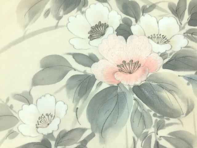 6498486: Japanese Kimono / Antique Nagoya Obi / Embroidery / Flower / Artist Wor