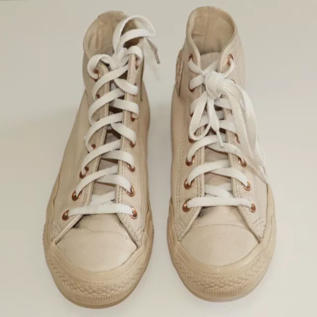 Converse All Star Size UK 6 Unisex Shoes Beige Mens Women’s Well Used Worn Eu39