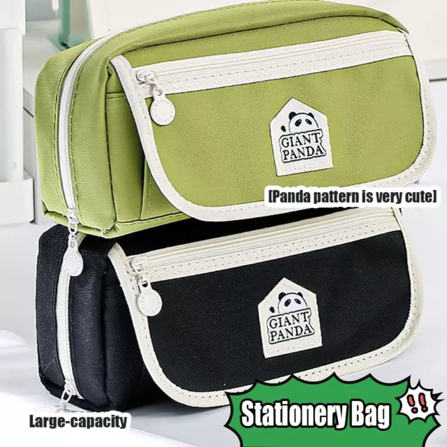Large-capacity Stationery Storage Bag Canvas Pen Bag High Quality Pen Pouch