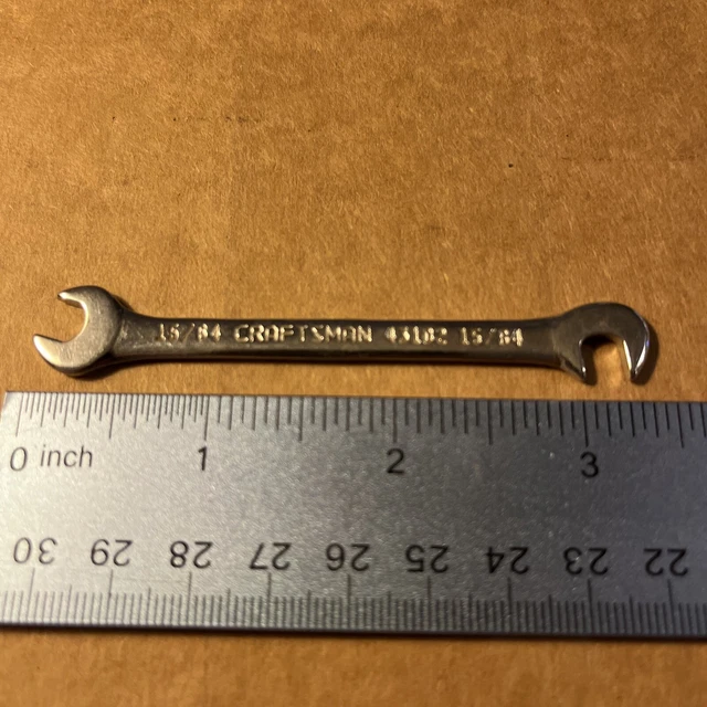 Craftsman 43102  15/64in.  Double Open End Angled Midget Ignition Wrench  USA