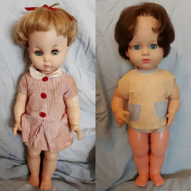BAMBOLE RATTI DUE Topi Anni 60 Vintage Dolls Splendide Rare EUR 34