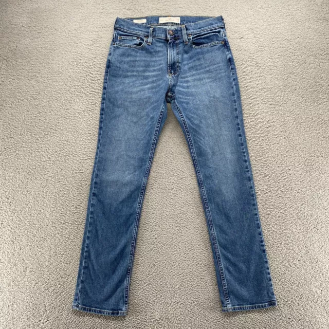 Hollister Jeans Mens 29x32 Slim Straight Medium Wash Stretch Denim Cotton Blend