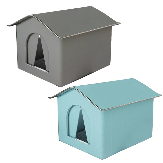 Katzennest In Honeypot-Form – Faltbar, Geschlossen, Wärmend Für Katzen & Kleine Hunde | Größe XS (40x30x18 Cm), Grau