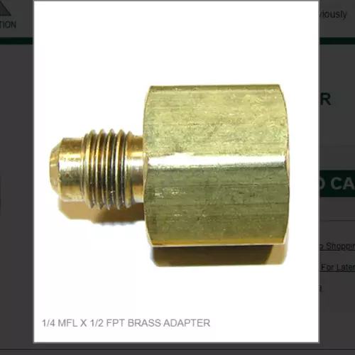 1/4 Mfl X 1/2 Fpt Brass Adapter # 46-48