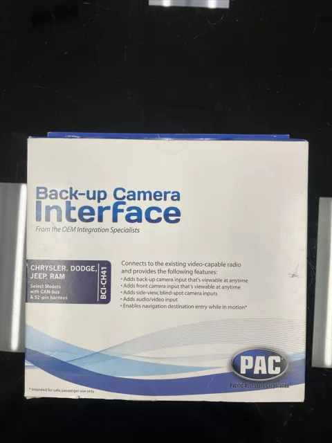 PAC BCI-CH41 New Interface Backup Camera OEM Radio Video Input & Video Input