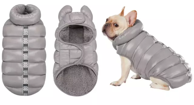 UGG - Large Pet Puffer Coat Jacket in Seal Gray