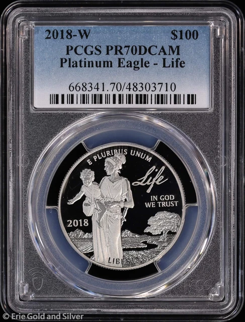 2018-W $100 Proof 1oz Platinum Eagle Life PCGS PR 70 DCAM