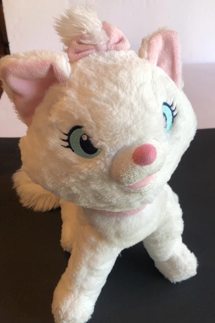 Disney Store 16" Plush Aristocats Marie White Pink Kitty Cat Stuffed Animal Toy