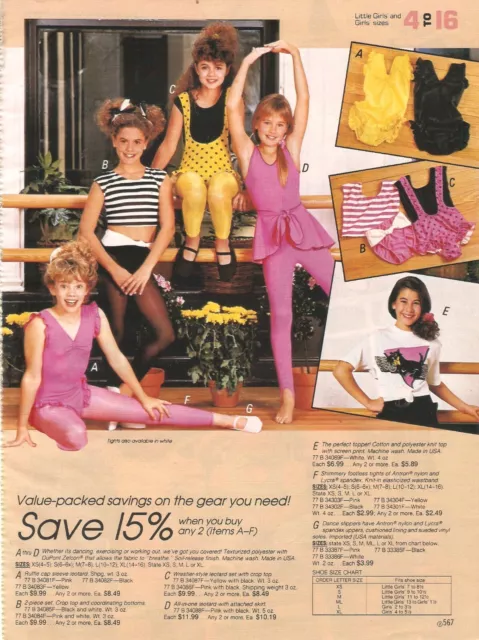 VINTAGE 80'S CATALOG BRAS TIGHTS PANTIES PHOTO CLIPPING ADS PRINTS $17. ...